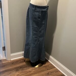 Vintage Denim Maxi Skirt